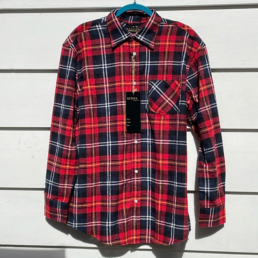 Activa Sports Inc Men’s Flannel Shirt NWT